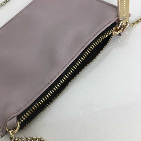 Big Buddha Small Crossbody Bag Lavender Purple With Gold Chainlink Strap - Picture 10 of 14